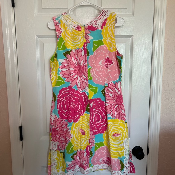 Lilly Pulitzer Floral Dress Lined White Label Women’s Size 12 REHAB or PROJECT - Picture 7 of 11